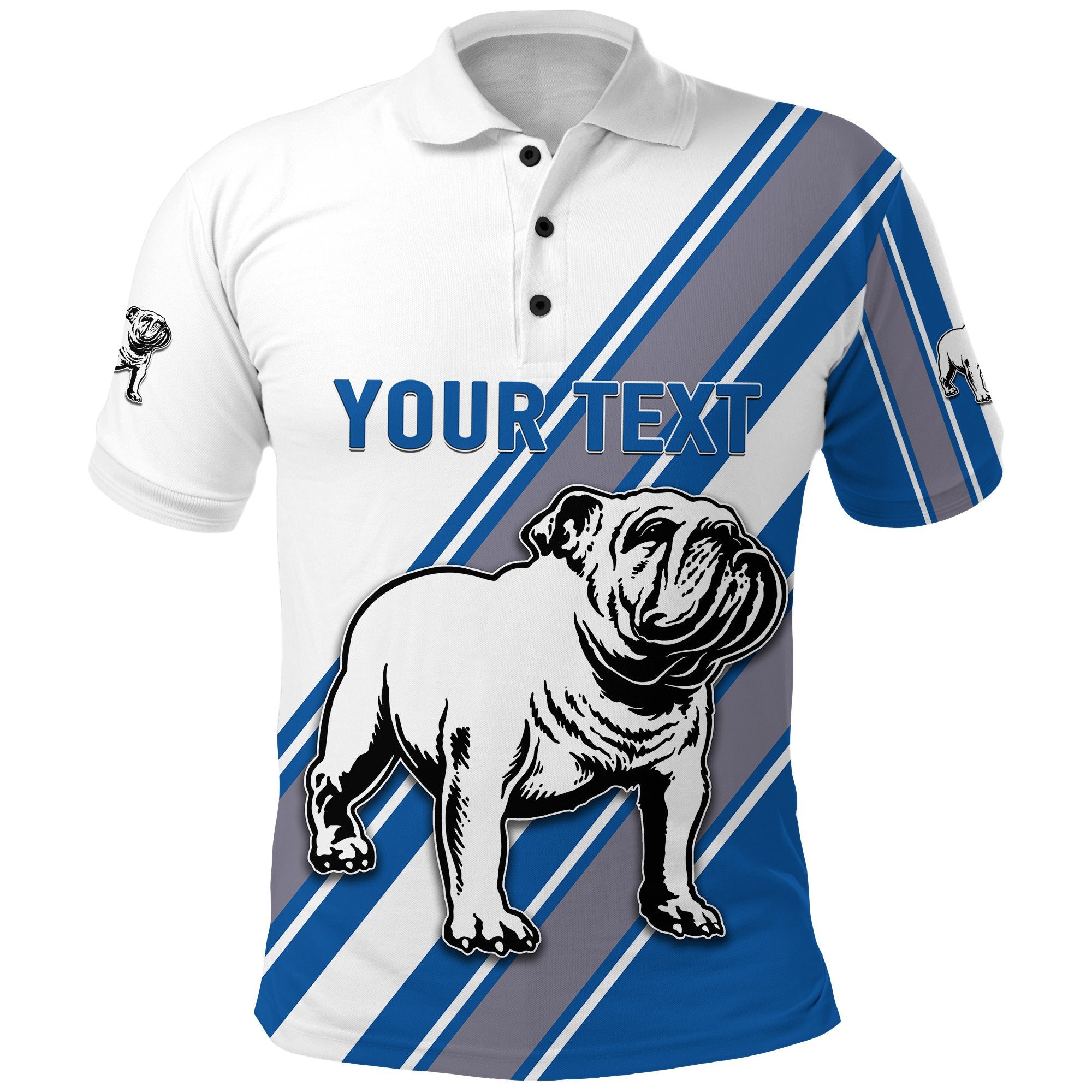 (Custom Personalised) Canterbury - Bankstown Bulldogs Polo Shirt Simple Style - Vibe Hoodie Shop