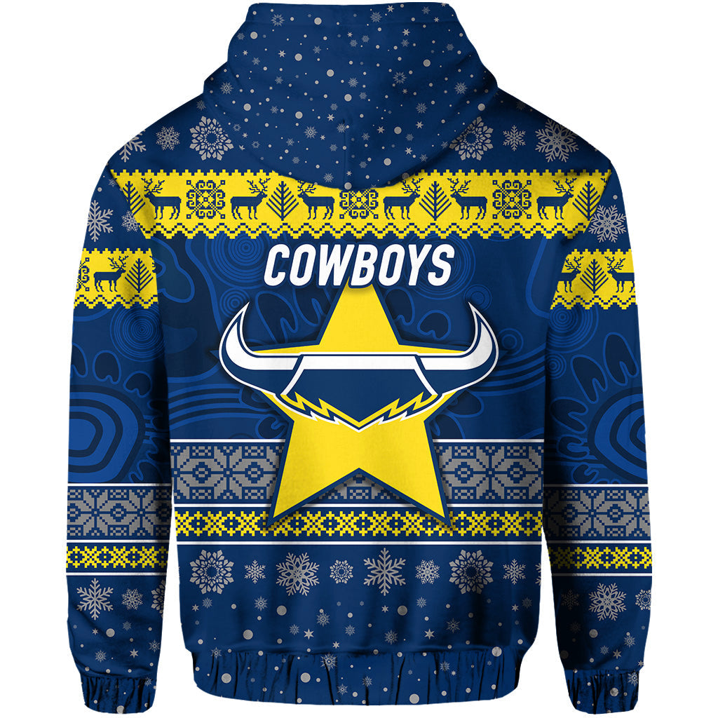 North Queensland Cowboys Zip Hoodie Christmas Simple Style LT8 - Vibe Hoodie Shop