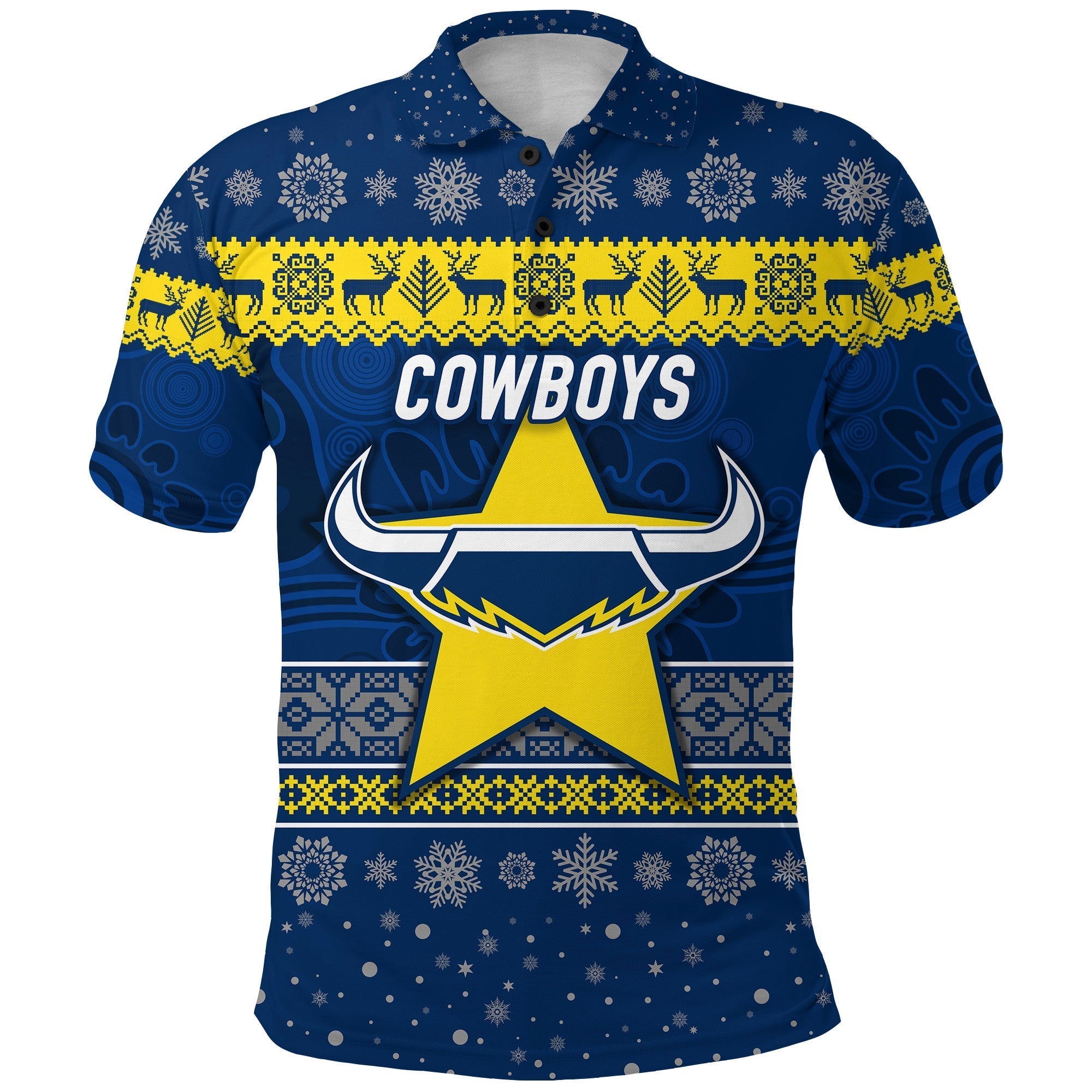 North Queensland Cowboys Polo Shirt Christmas Simple Style - Vibe Hoodie Shop