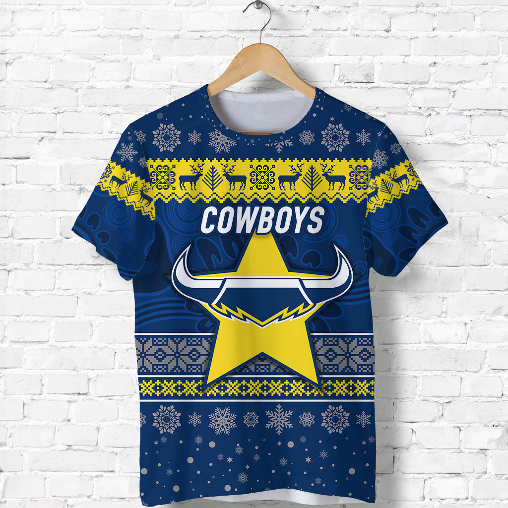 North Queensland Cowboys T shirt Christmas Simple Style - Vibe Hoodie Shop