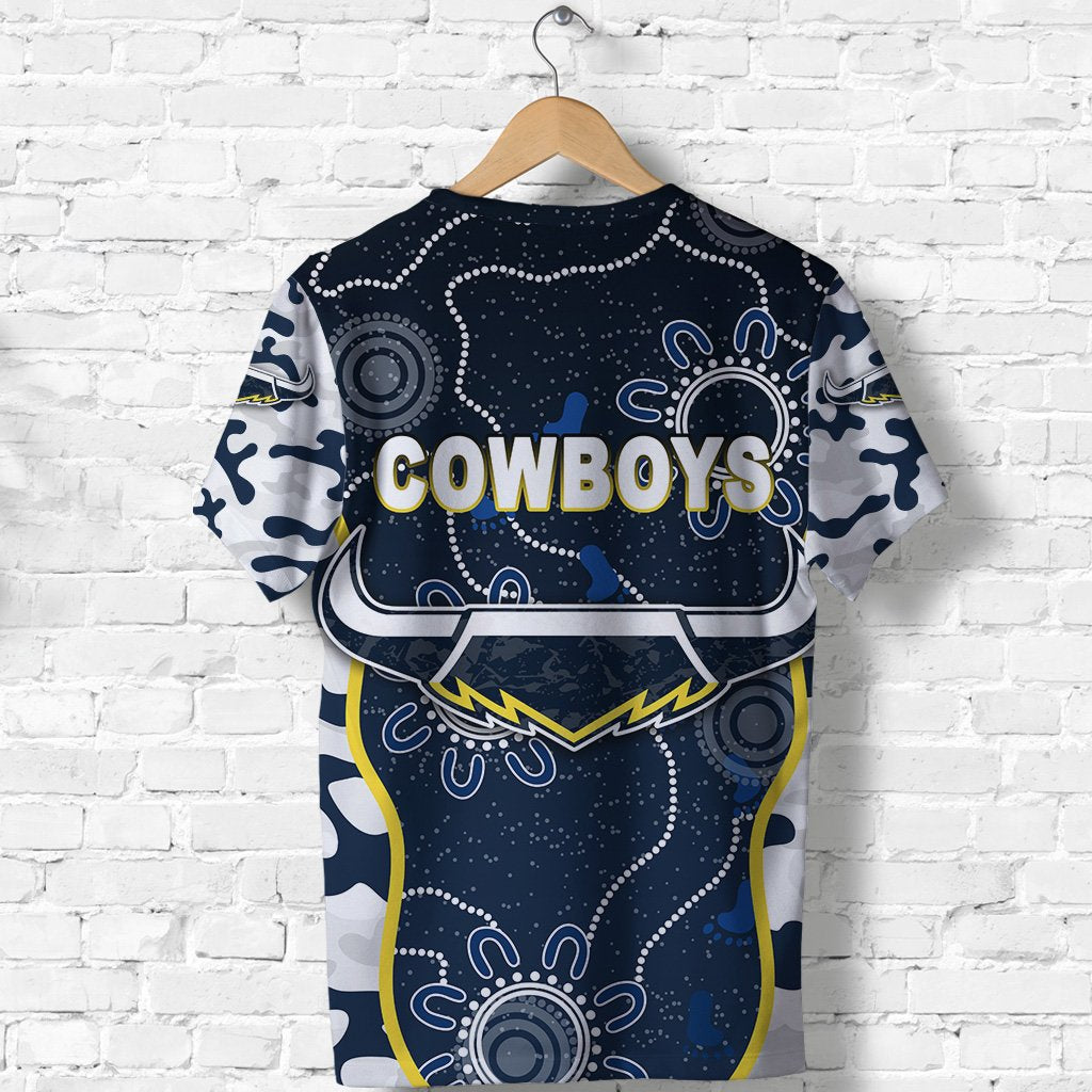 (Custom Personalised) North Queensland Cowboys T shirt ANZAC Day Camouflage Indigenous - Vibe Hoodie Shop