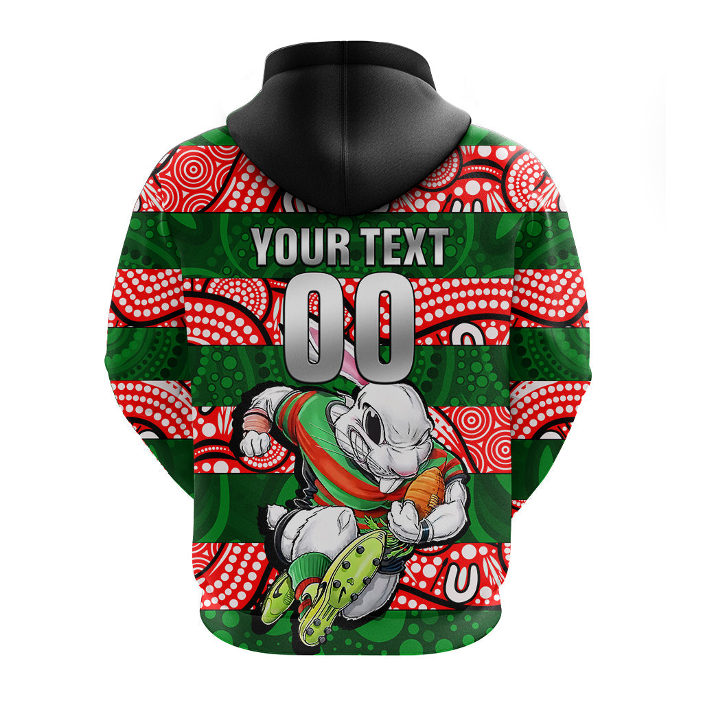 (Custom Personalised) Rabbitohs Rugby The Bunnies Aboriginal Hoodie - LT2 - Vibe Hoodie Shop