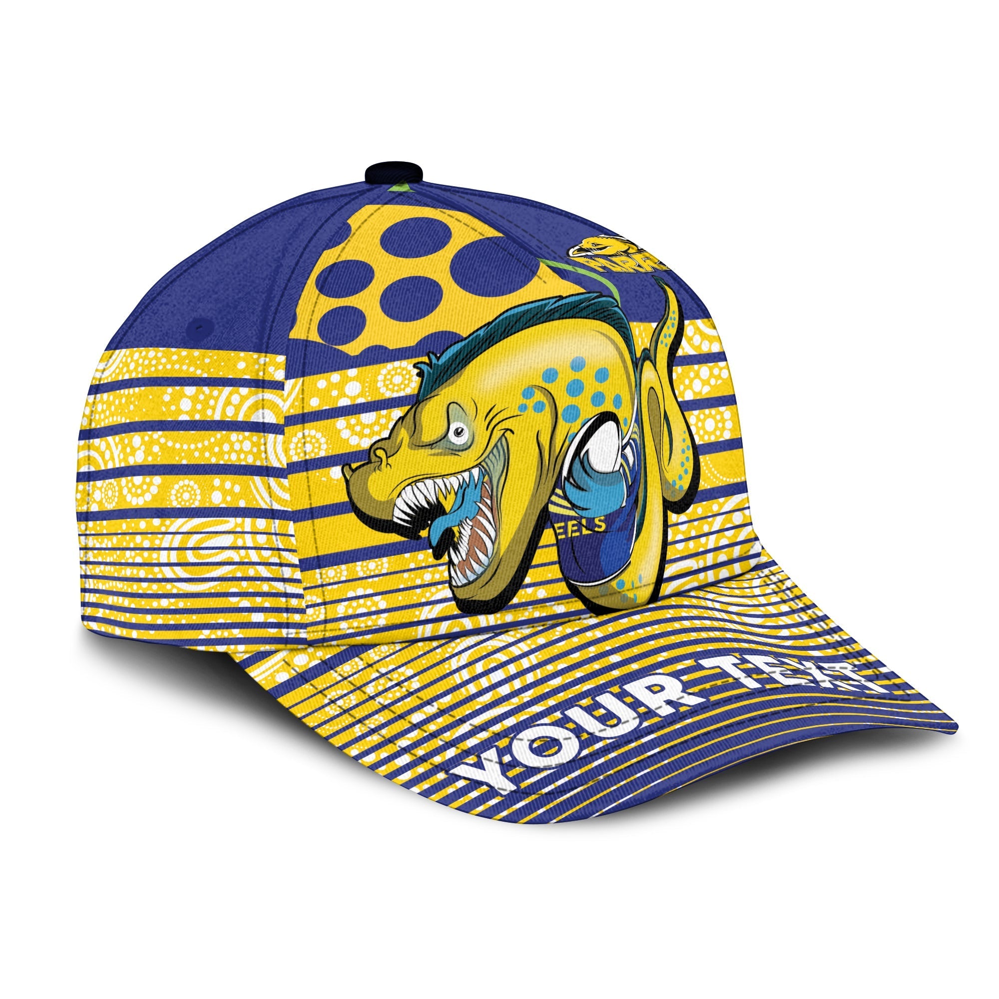 (Custom Personalised) Eels Rugby Parra Aboriginal Blue And Gold Cap - - Vibe Hoodie Shop