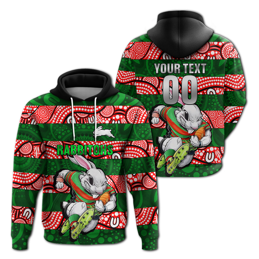 (Custom Personalised) Rabbitohs Rugby The Bunnies Aboriginal Hoodie - LT2 - Vibe Hoodie Shop