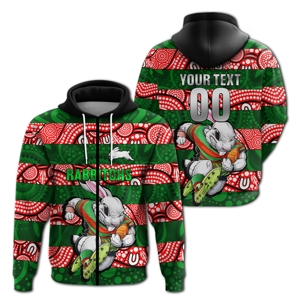 (Custom Personalised) Rabbitohs Rugby The Bunnies Aboriginal Hoodie - LT2 - Vibe Hoodie Shop