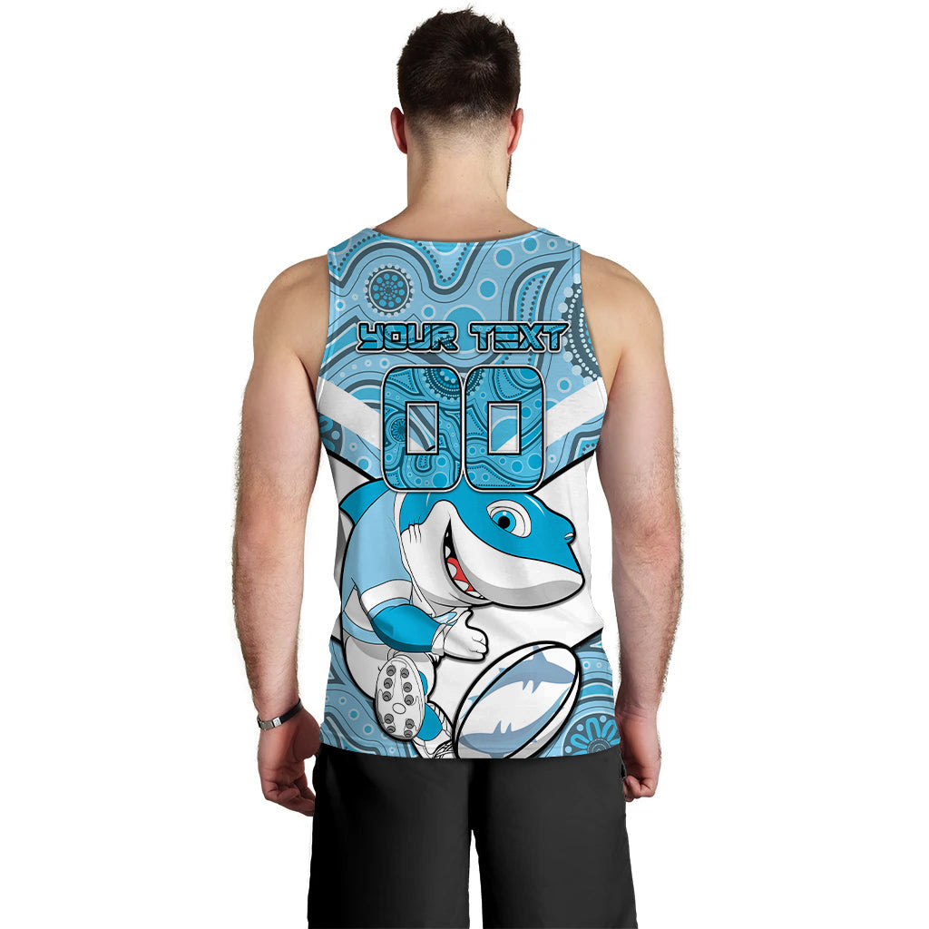 (Custom Personalised) Sharks Rugby Cronulla Australian Aboriginal Men Tank Top - - Vibe Hoodie Shop