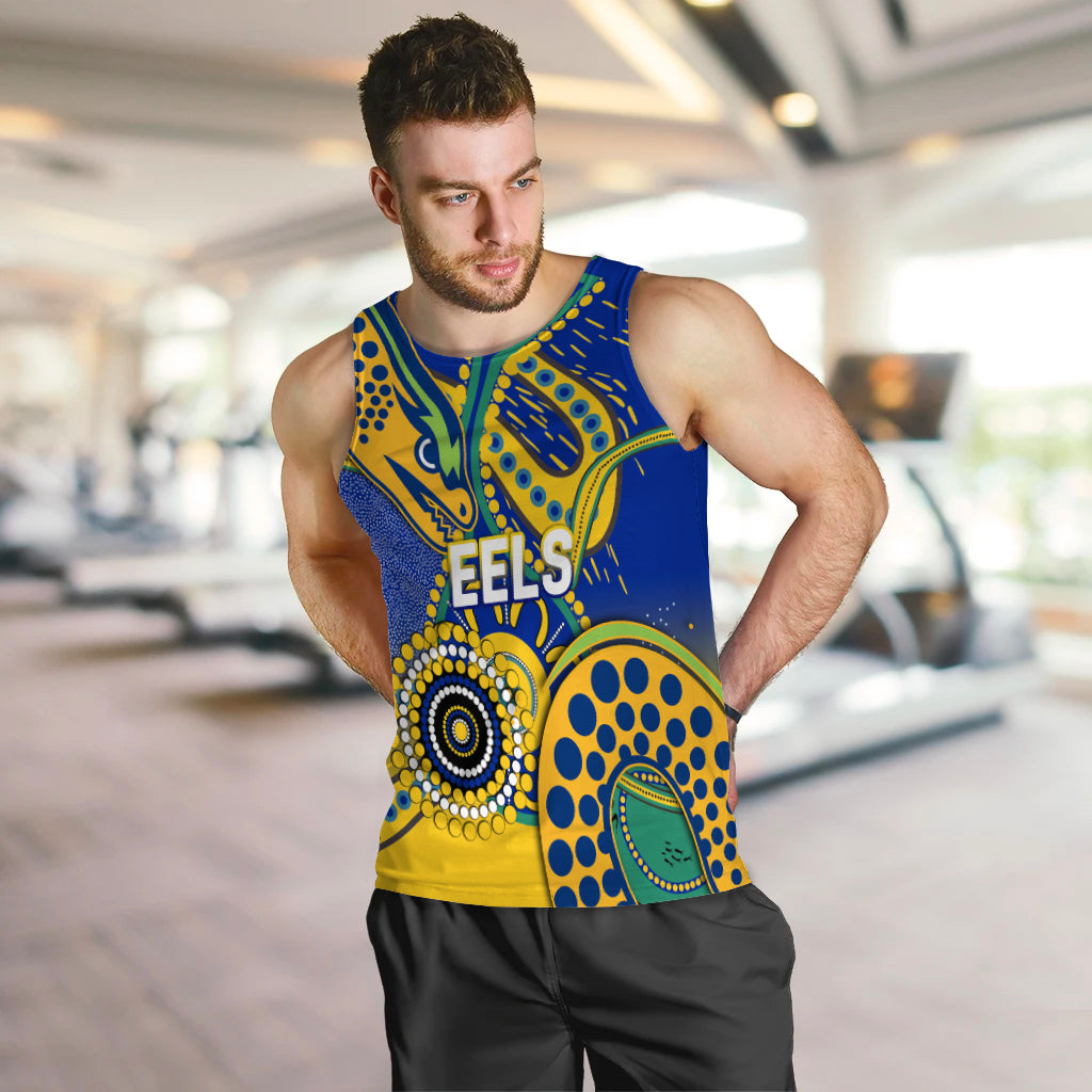 (Custom Personalised) Eels Rugby 2022 Aboriginal Art Men Tank Top - - Vibe Hoodie Shop