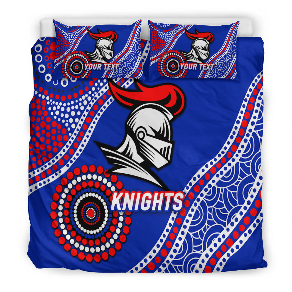 (Custom Personalised) Knights Rugby 2022 Aboriginal Art Bedding Set - - Vibe Hoodie Shop