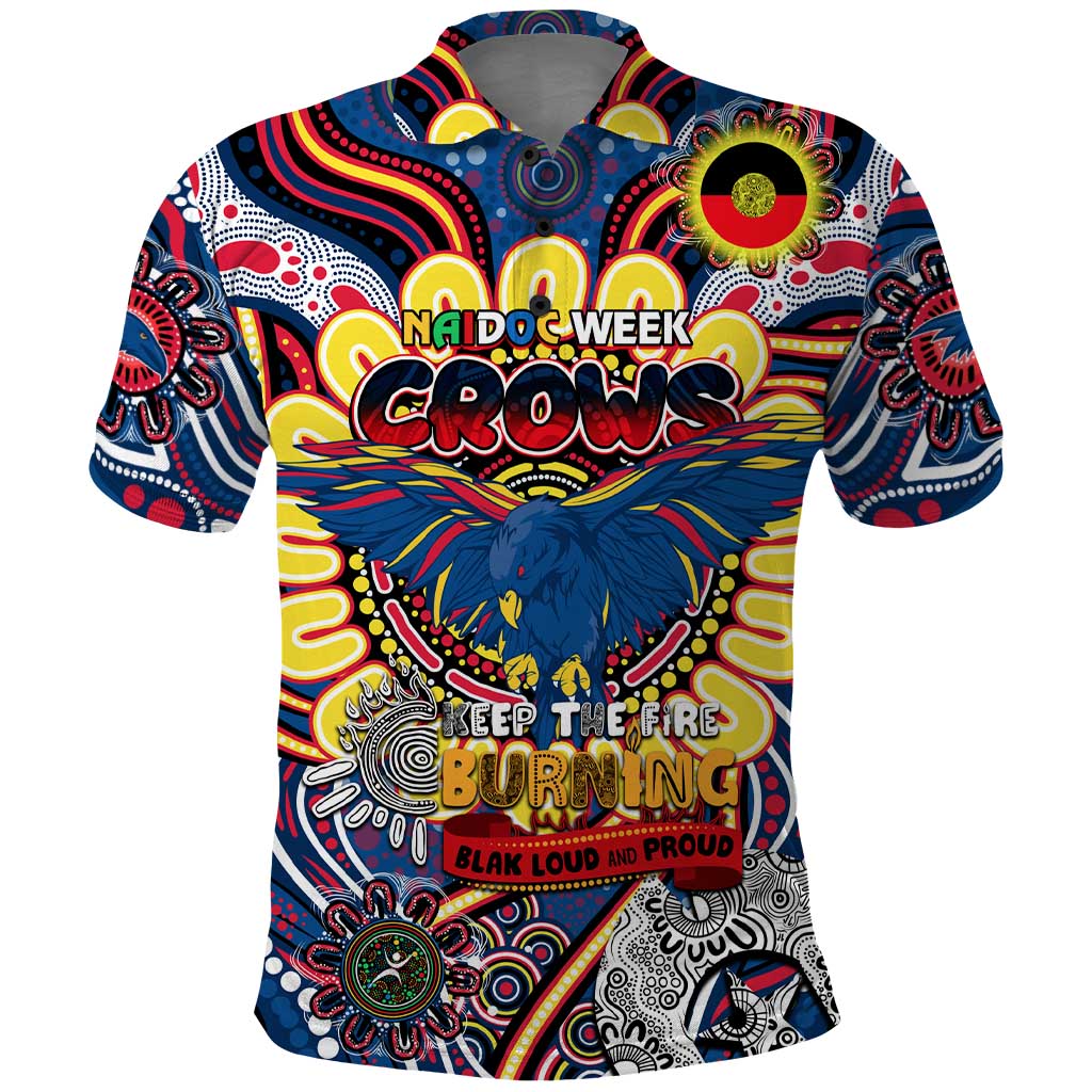 Custom Adelaide Crows NAIDOC Week 2024 Polo Shirt Mascot Football - Vibe Hoodie Shop