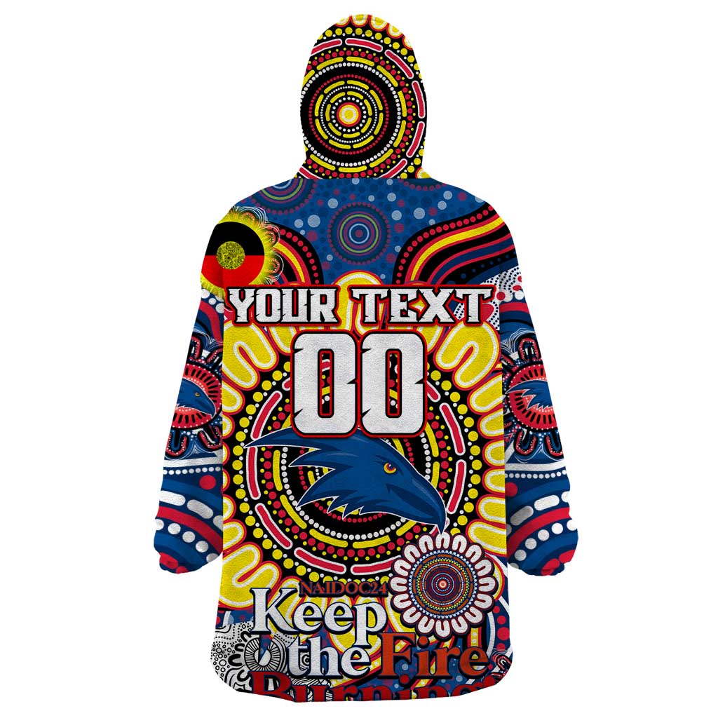 Custom Adelaide Crows NAIDOC Week 2024 Wearable Blanket Hoodie Mascot Football - Vibe Hoodie Shop