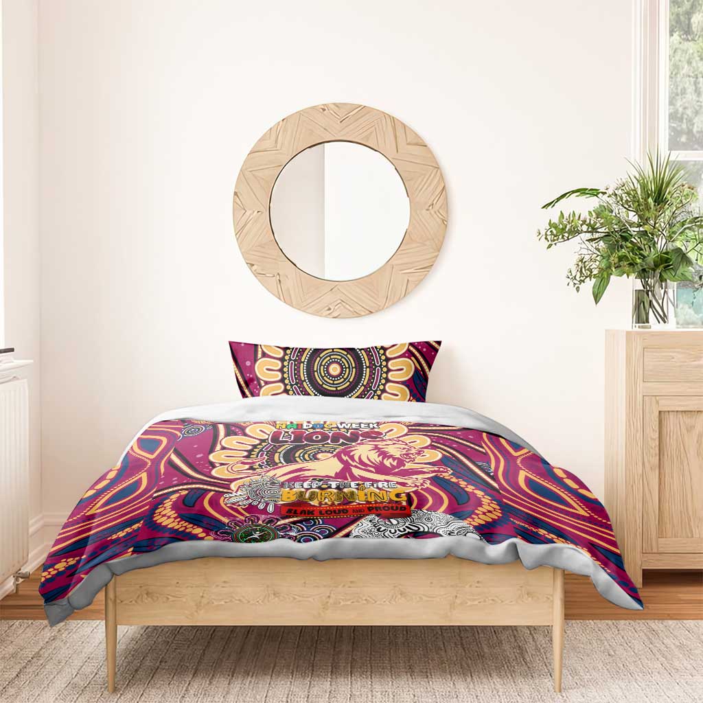Brisbane Lions NAIDOC Week 2024 Bedding Set Mascot Football - Vibe Hoodie Shop