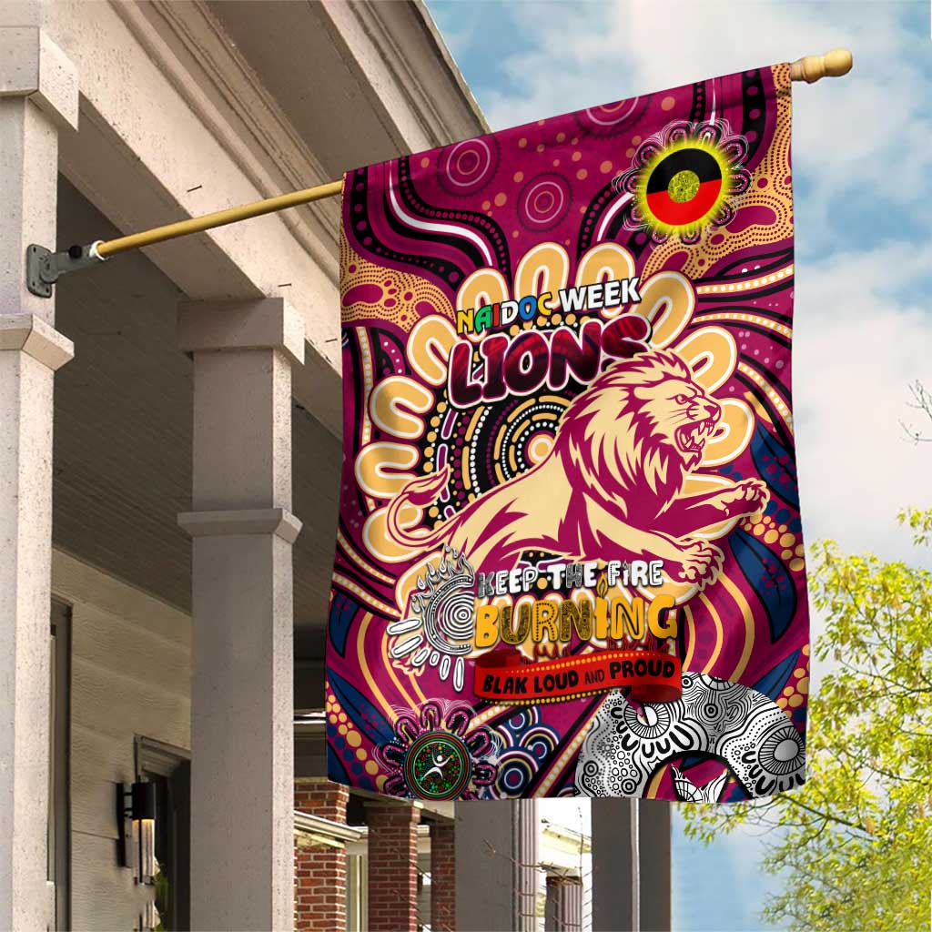 Brisbane Lions NAIDOC Week 2024 Garden Flag Mascot Football - Vibe Hoodie Shop