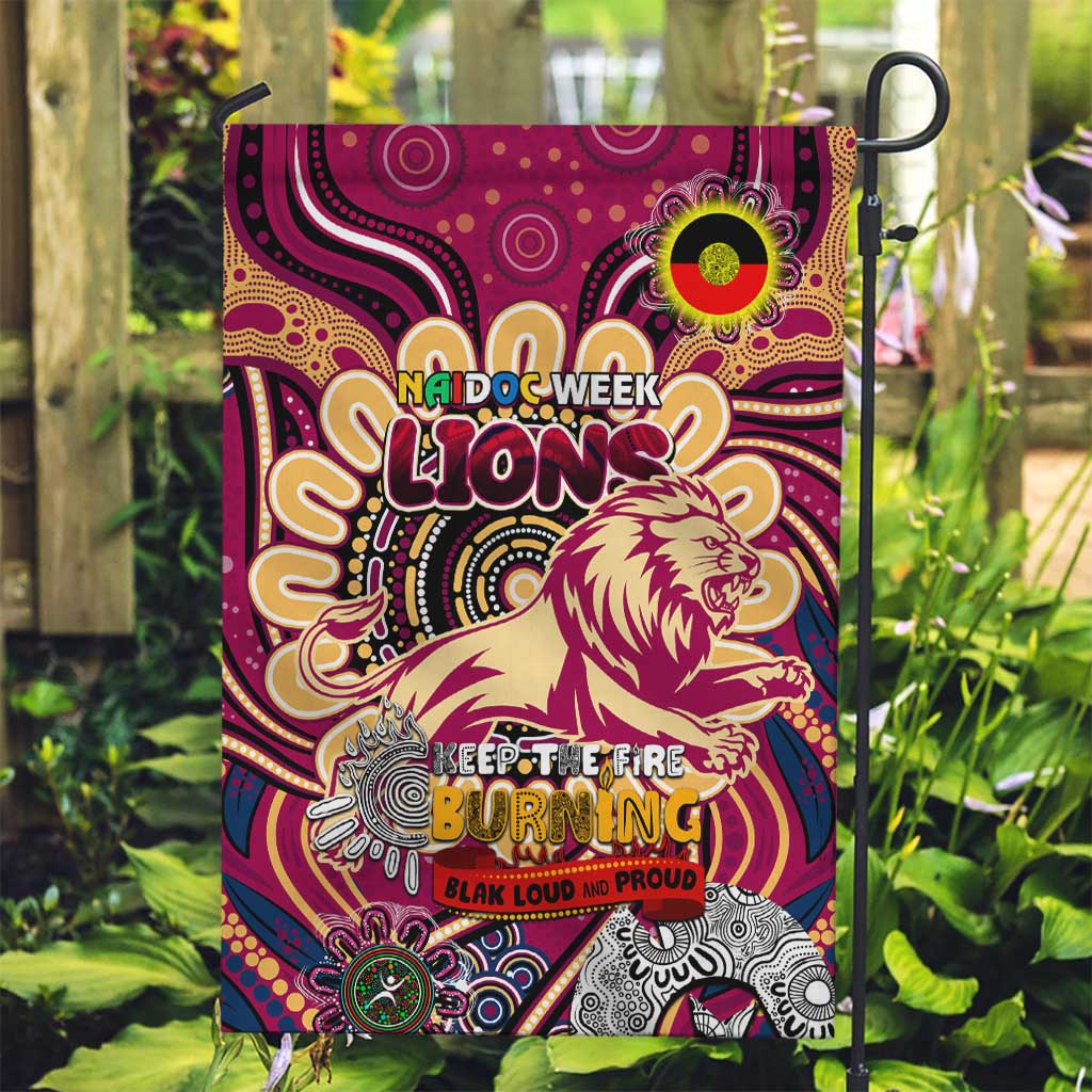 Brisbane Lions NAIDOC Week 2024 Garden Flag Mascot Football - Vibe Hoodie Shop