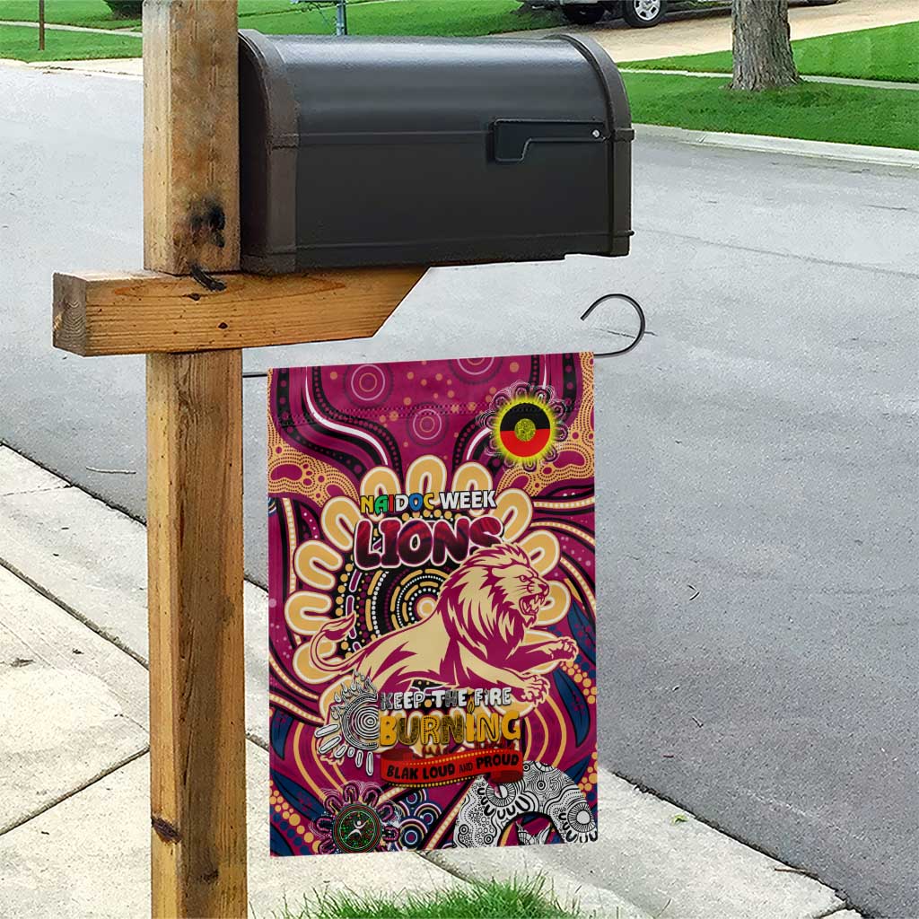 Brisbane Lions NAIDOC Week 2024 Garden Flag Mascot Football - Vibe Hoodie Shop