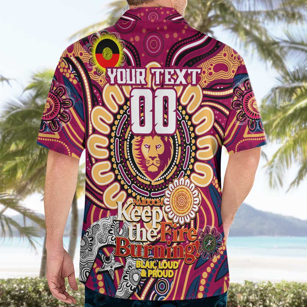 Custom Brisbane Lions NAIDOC Week 2024 Hawaiian Shirt Mascot Football - Vibe Hoodie Shop