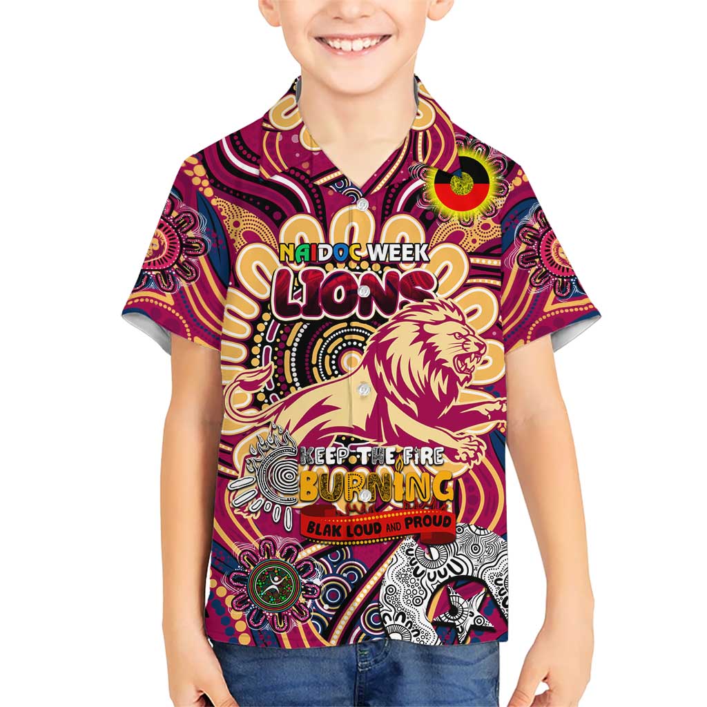 Custom Brisbane Lions NAIDOC Week 2024 Hawaiian Shirt Mascot Football - Vibe Hoodie Shop