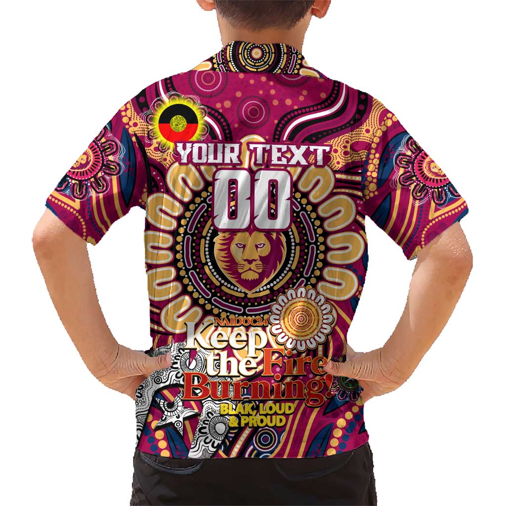 Custom Brisbane Lions NAIDOC Week 2024 Hawaiian Shirt Mascot Football - Vibe Hoodie Shop