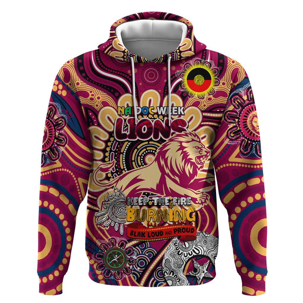 Custom Brisbane Lions NAIDOC Week 2024 Hoodie Mascot Football - Vibe Hoodie Shop