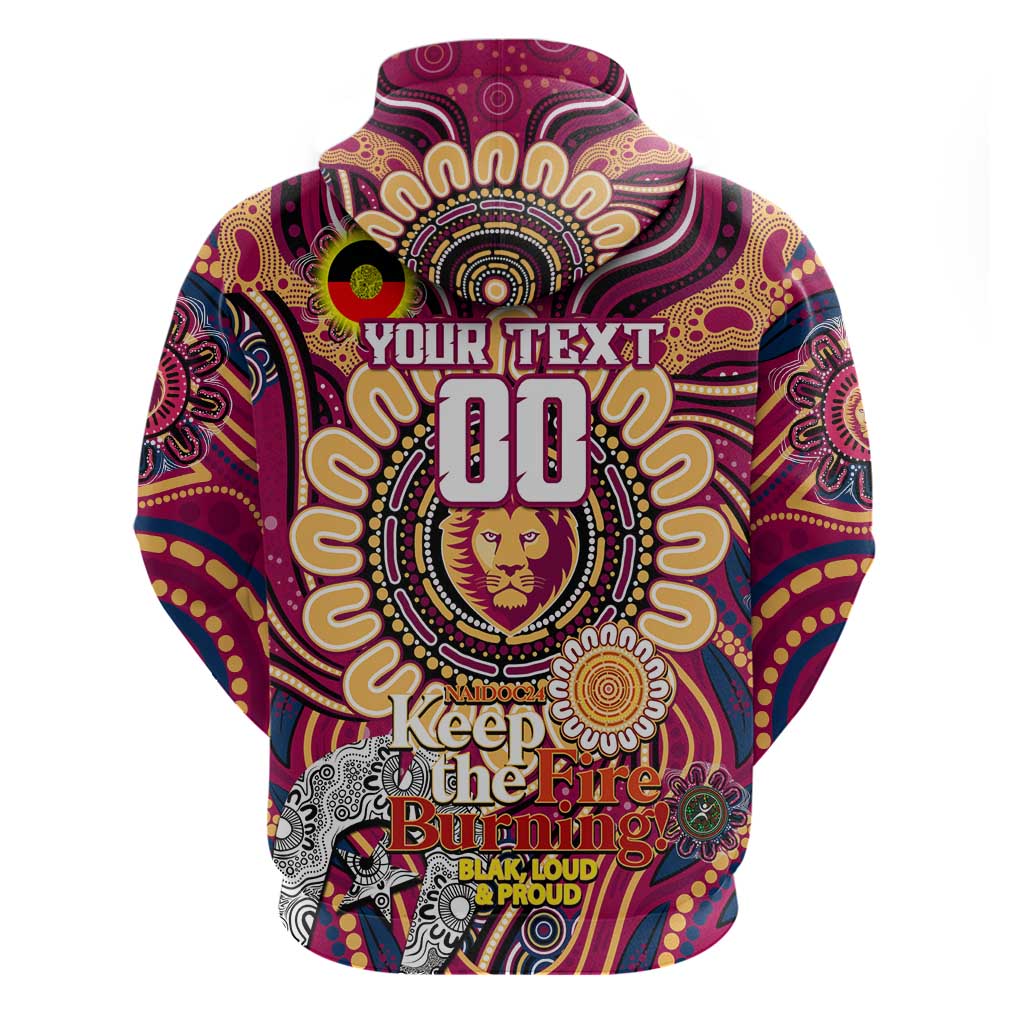 Custom Brisbane Lions NAIDOC Week 2024 Hoodie Mascot Football - Vibe Hoodie Shop