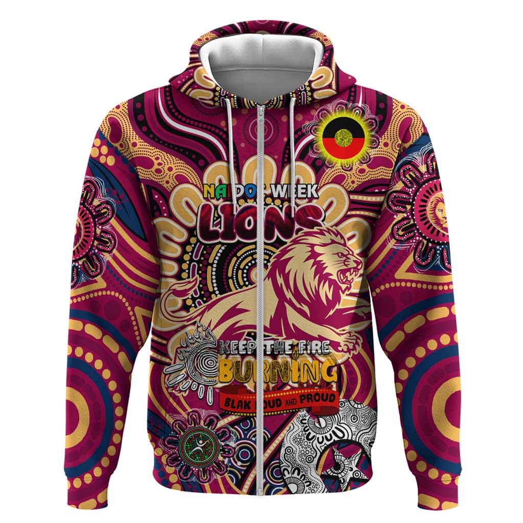 Custom Brisbane Lions NAIDOC Week 2024 Hoodie Mascot Football - Vibe Hoodie Shop