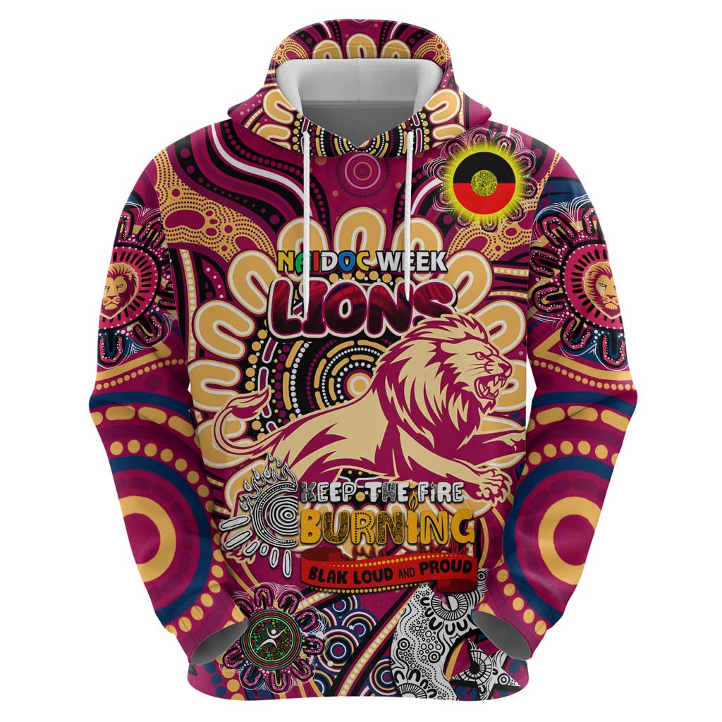 Custom Brisbane Lions NAIDOC Week 2024 Hoodie Mascot Football - Vibe Hoodie Shop