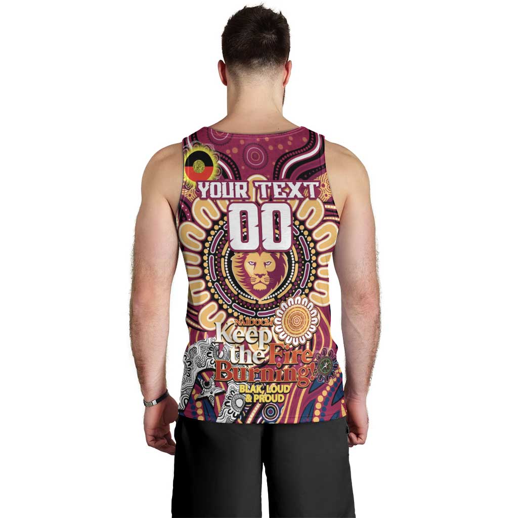Custom Brisbane Lions NAIDOC Week 2024 Men Tank Top Mascot Football - Vibe Hoodie Shop