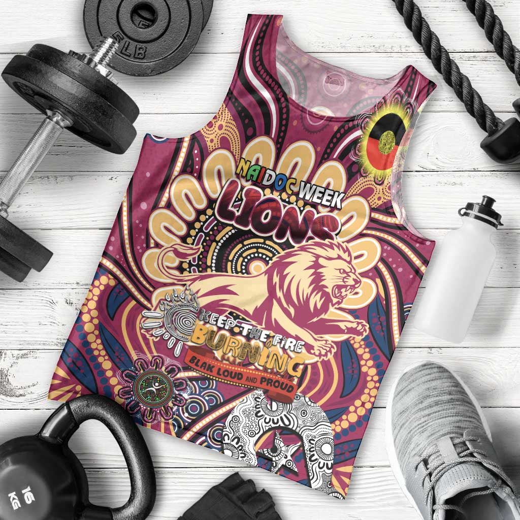 Custom Brisbane Lions NAIDOC Week 2024 Men Tank Top Mascot Football - Vibe Hoodie Shop