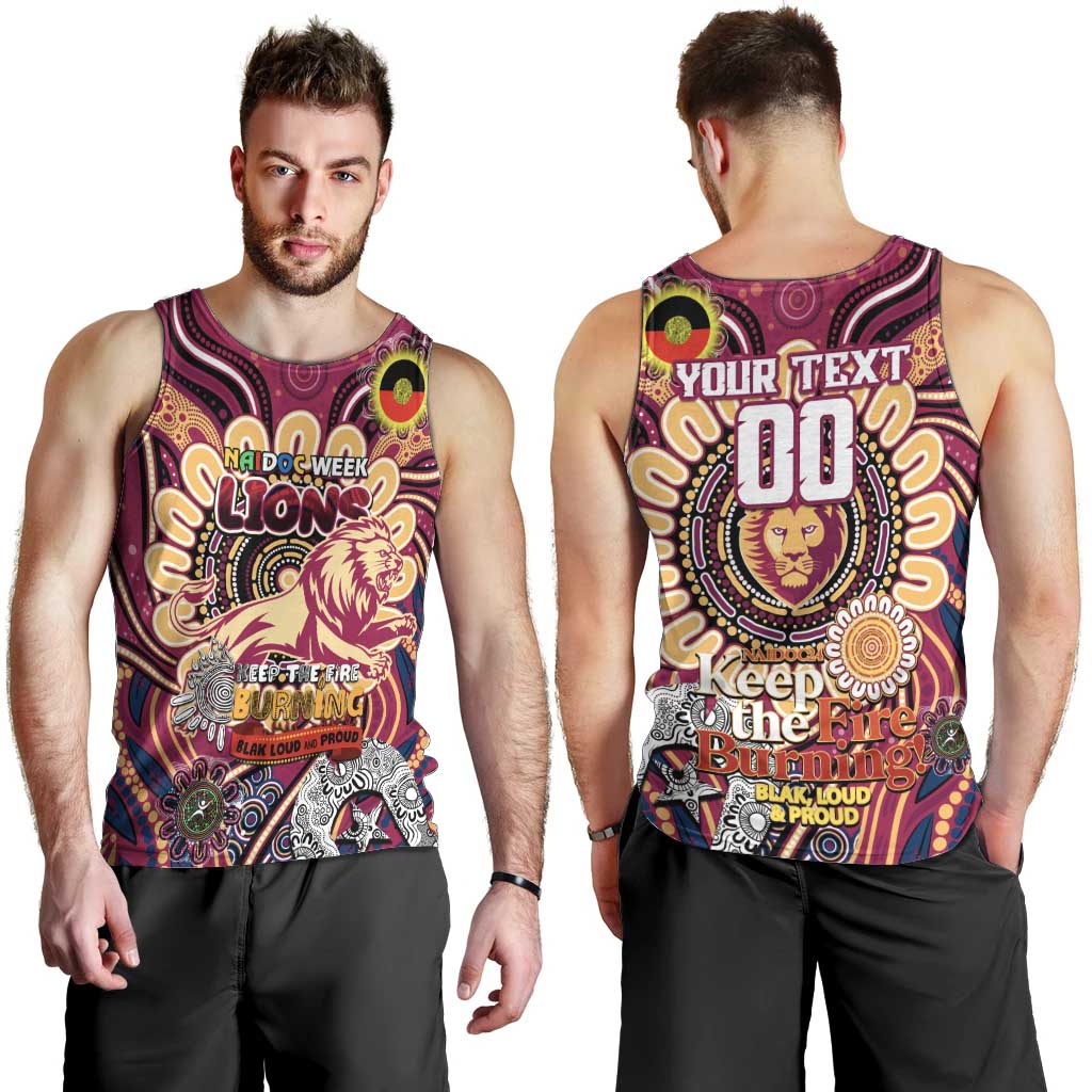 Custom Brisbane Lions NAIDOC Week 2024 Men Tank Top Mascot Football - Vibe Hoodie Shop