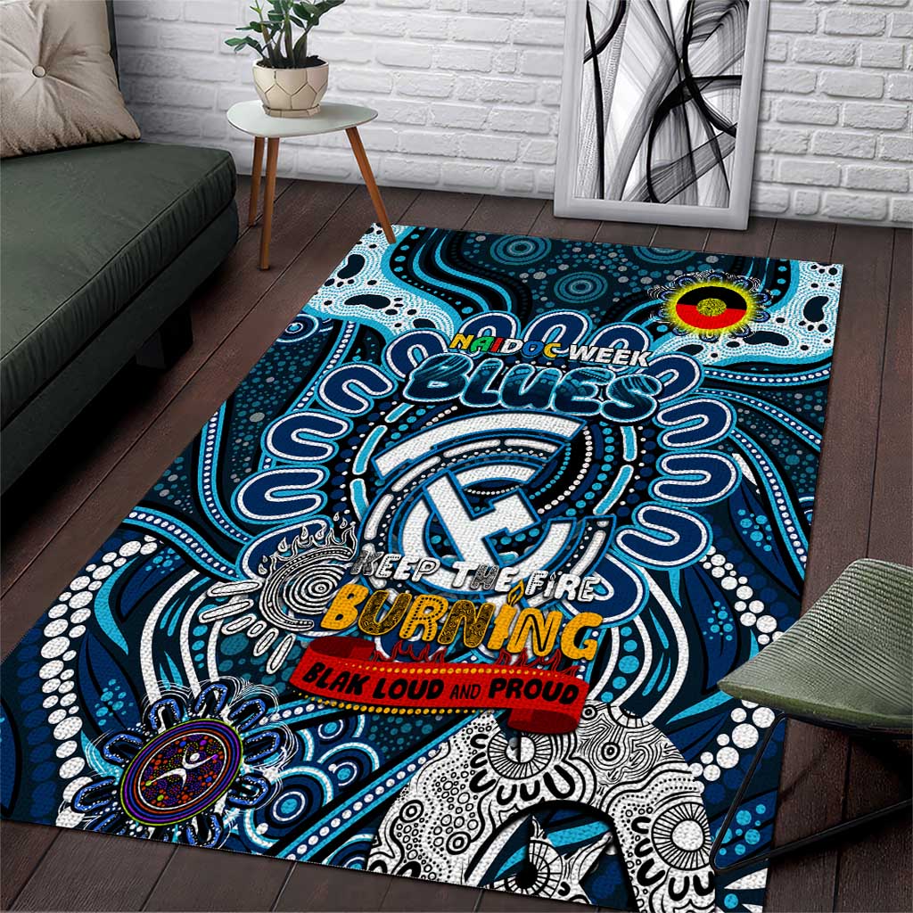 Carlton Blues NAIDOC Week 2024 Area Rug Mascot Football - Vibe Hoodie Shop