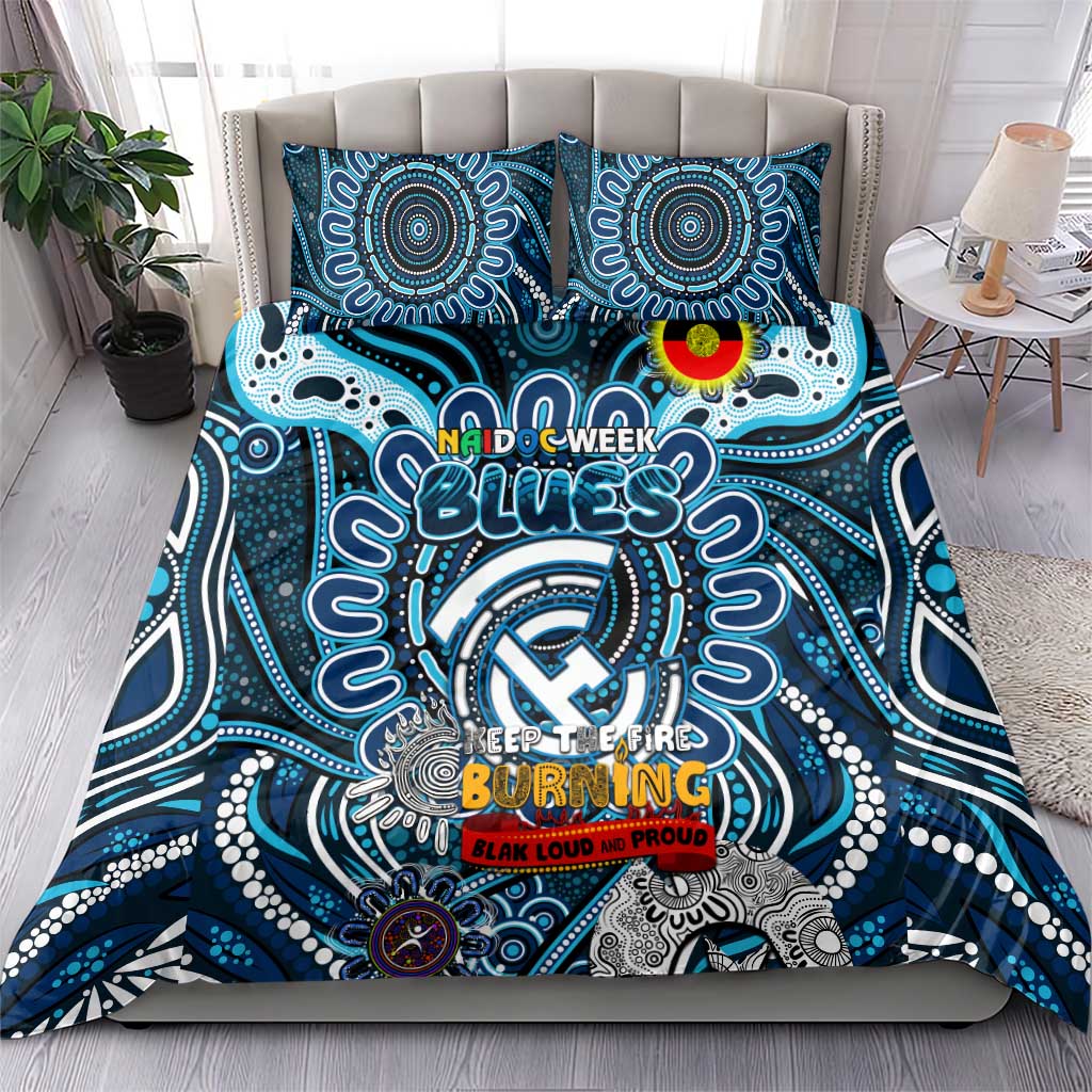 Carlton Blues NAIDOC Week 2024 Bedding Set Mascot Football - Vibe Hoodie Shop