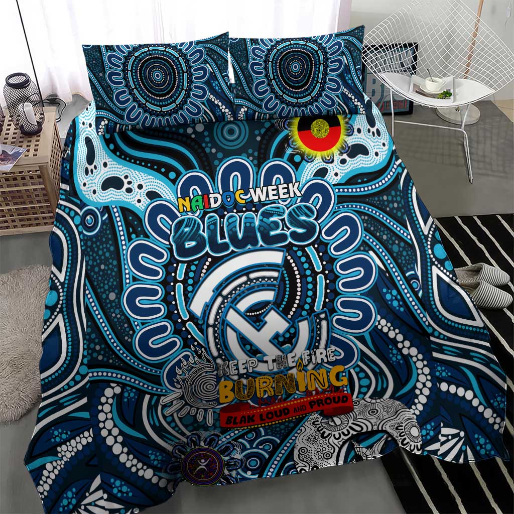 Carlton Blues NAIDOC Week 2024 Bedding Set Mascot Football - Vibe Hoodie Shop