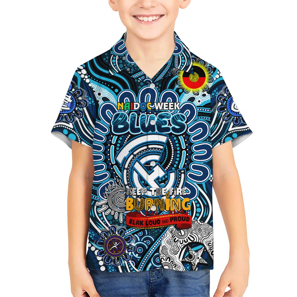 Custom Carlton Blues NAIDOC Week 2024 Hawaiian Shirt Mascot Football - Vibe Hoodie Shop