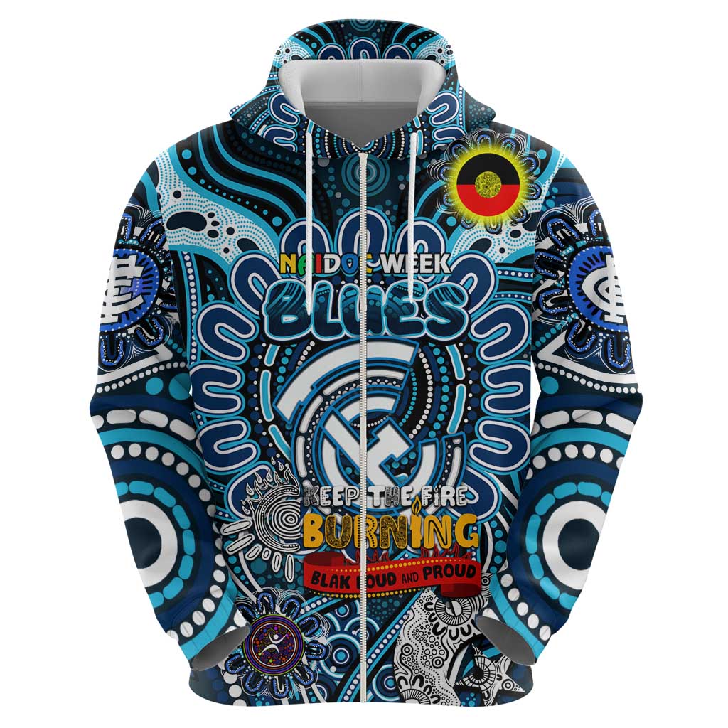 Custom Carlton Blues NAIDOC Week 2024 Hoodie Mascot Football - Vibe Hoodie Shop