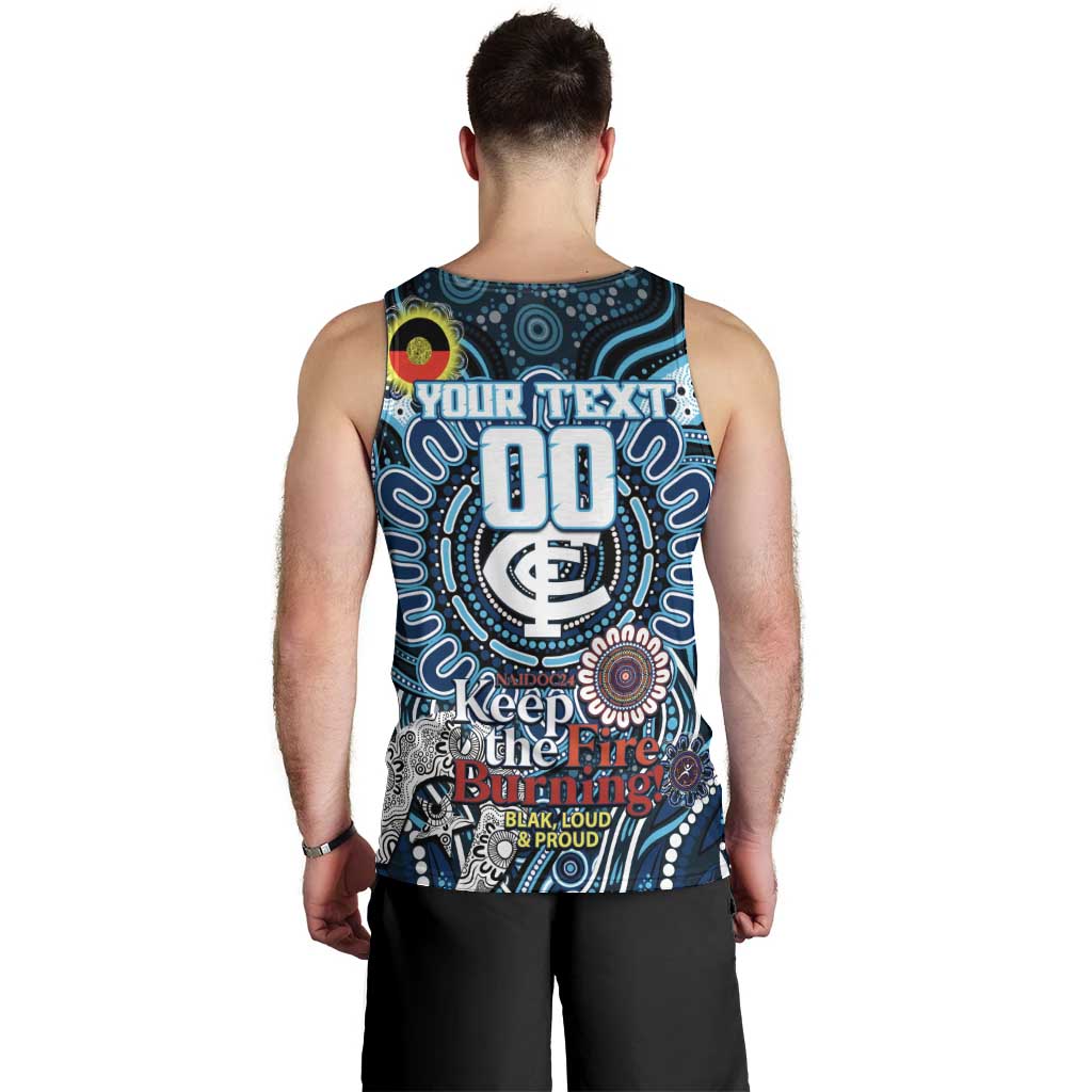 Custom Carlton Blues NAIDOC Week 2024 Men Tank Top Mascot Football - Vibe Hoodie Shop