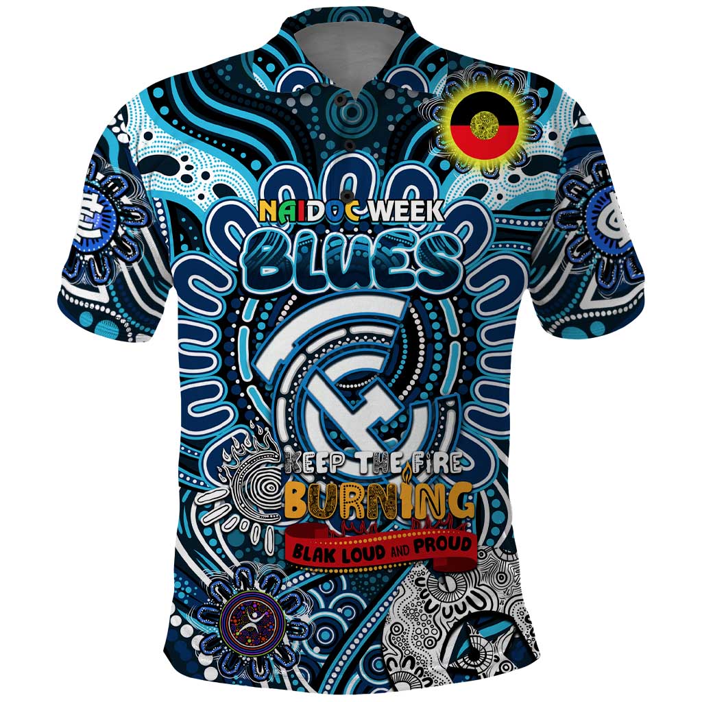 Custom Carlton Blues NAIDOC Week 2024 Polo Shirt Mascot Football - Vibe Hoodie Shop