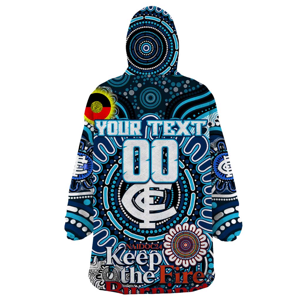 Custom Carlton Blues NAIDOC Week 2024 Wearable Blanket Hoodie Mascot Football - Vibe Hoodie Shop