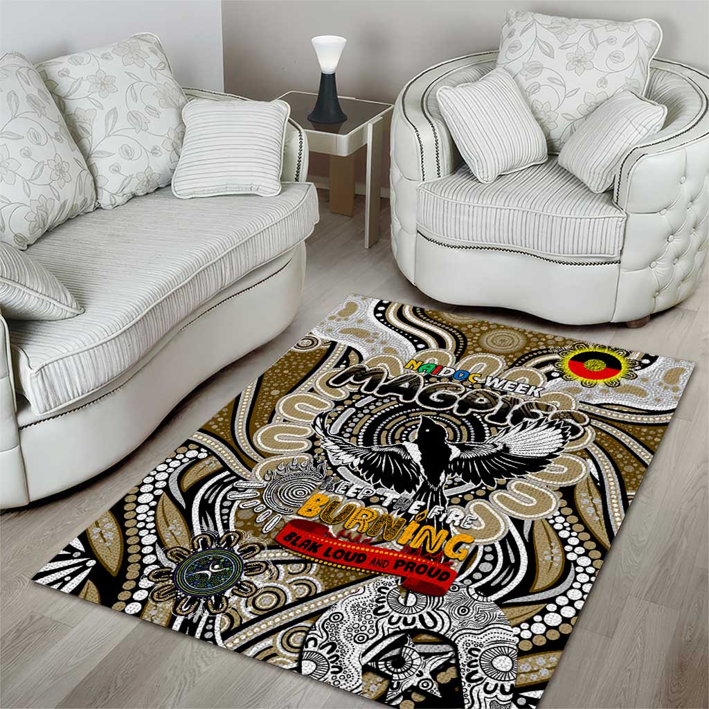 Collingwood Magpies NAIDOC Week 2024 Area Rug Mascot Football - Vibe Hoodie Shop