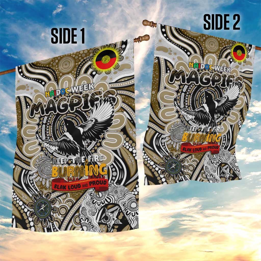 Collingwood Magpies NAIDOC Week 2024 Garden Flag Mascot Football - Vibe Hoodie Shop