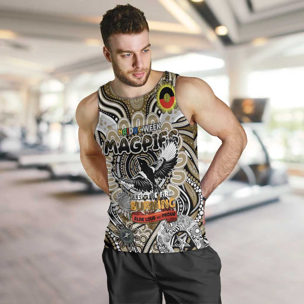 Custom Collingwood Magpies NAIDOC Week 2024 Men Tank Top Mascot Football - Vibe Hoodie Shop