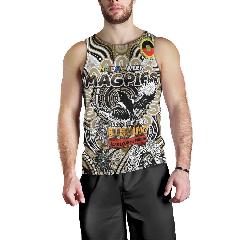Custom Collingwood Magpies NAIDOC Week 2024 Men Tank Top Mascot Football - Vibe Hoodie Shop