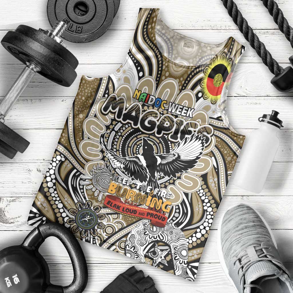 Custom Collingwood Magpies NAIDOC Week 2024 Men Tank Top Mascot Football - Vibe Hoodie Shop