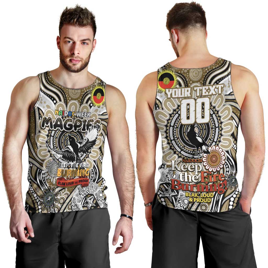 Custom Collingwood Magpies NAIDOC Week 2024 Men Tank Top Mascot Football - Vibe Hoodie Shop