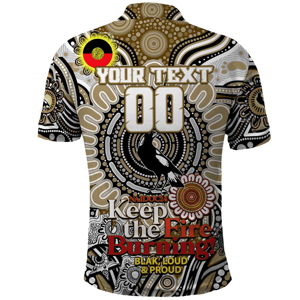 Custom Collingwood Magpies NAIDOC Week 2024 Polo Shirt Mascot Football - Vibe Hoodie Shop