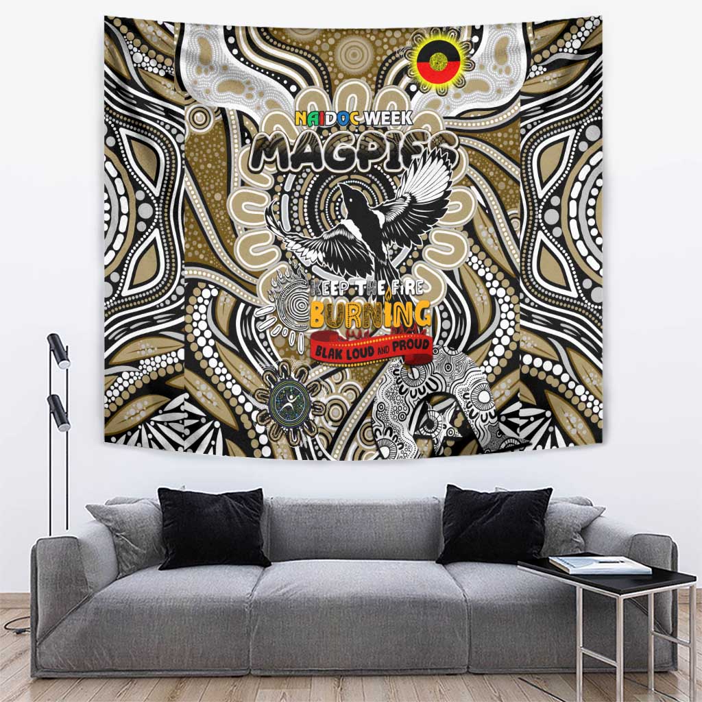 Collingwood Magpies NAIDOC Week 2024 Tapestry Mascot Football - Vibe Hoodie Shop