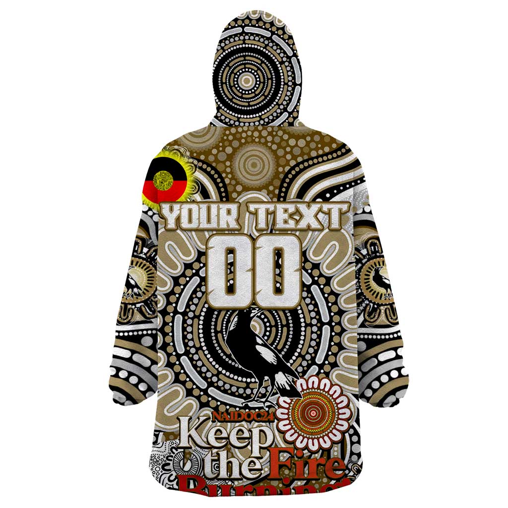 Custom Collingwood Magpies NAIDOC Week 2024 Wearable Blanket Hoodie Mascot Football - Vibe Hoodie Shop