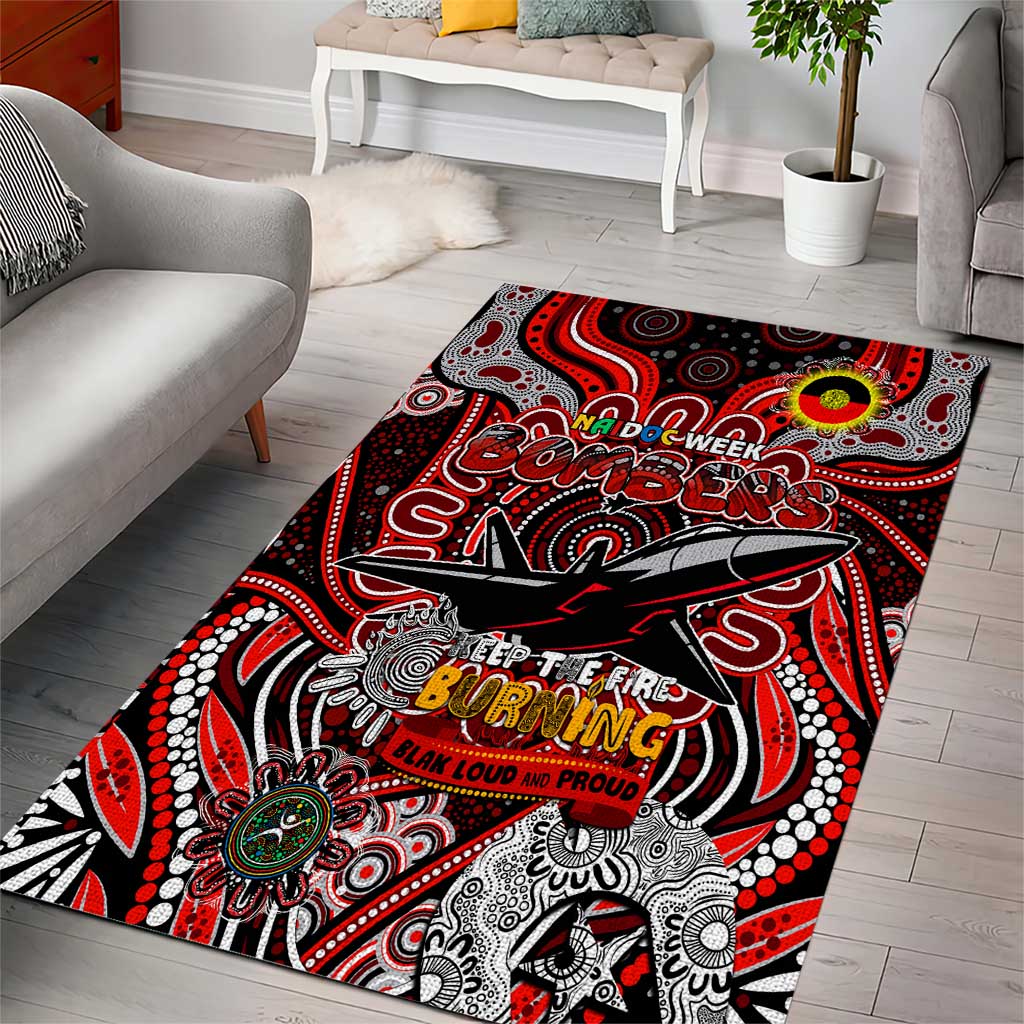 Essendon Bombers NAIDOC Week 2024 Area Rug Mascot Football - Vibe Hoodie Shop