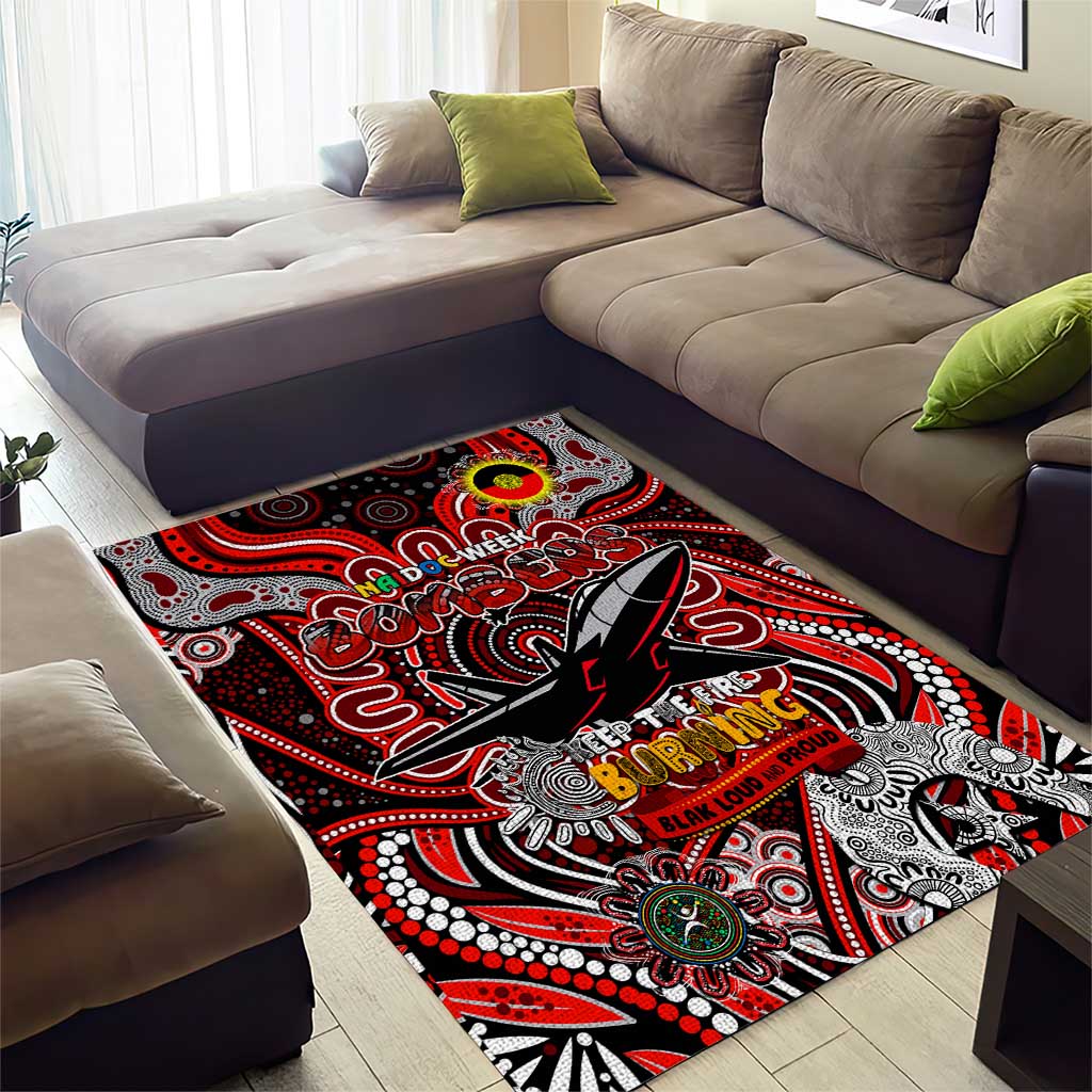 Essendon Bombers NAIDOC Week 2024 Area Rug Mascot Football - Vibe Hoodie Shop