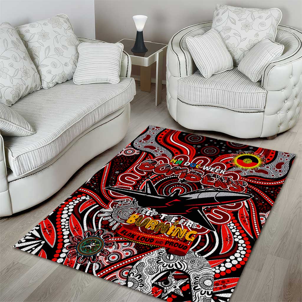 Essendon Bombers NAIDOC Week 2024 Area Rug Mascot Football - Vibe Hoodie Shop