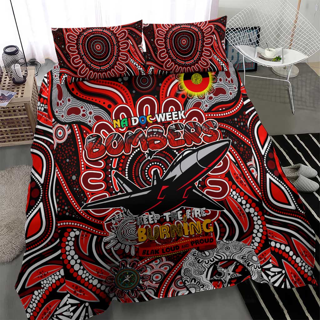 Essendon Bombers NAIDOC Week 2024 Bedding Set Mascot Football - Vibe Hoodie Shop