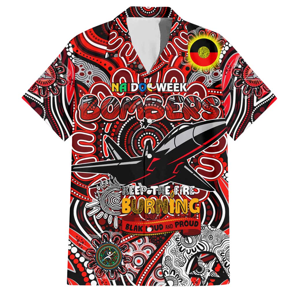 Custom Essendon Bombers NAIDOC Week 2024 Hawaiian Shirt Mascot Football - Vibe Hoodie Shop